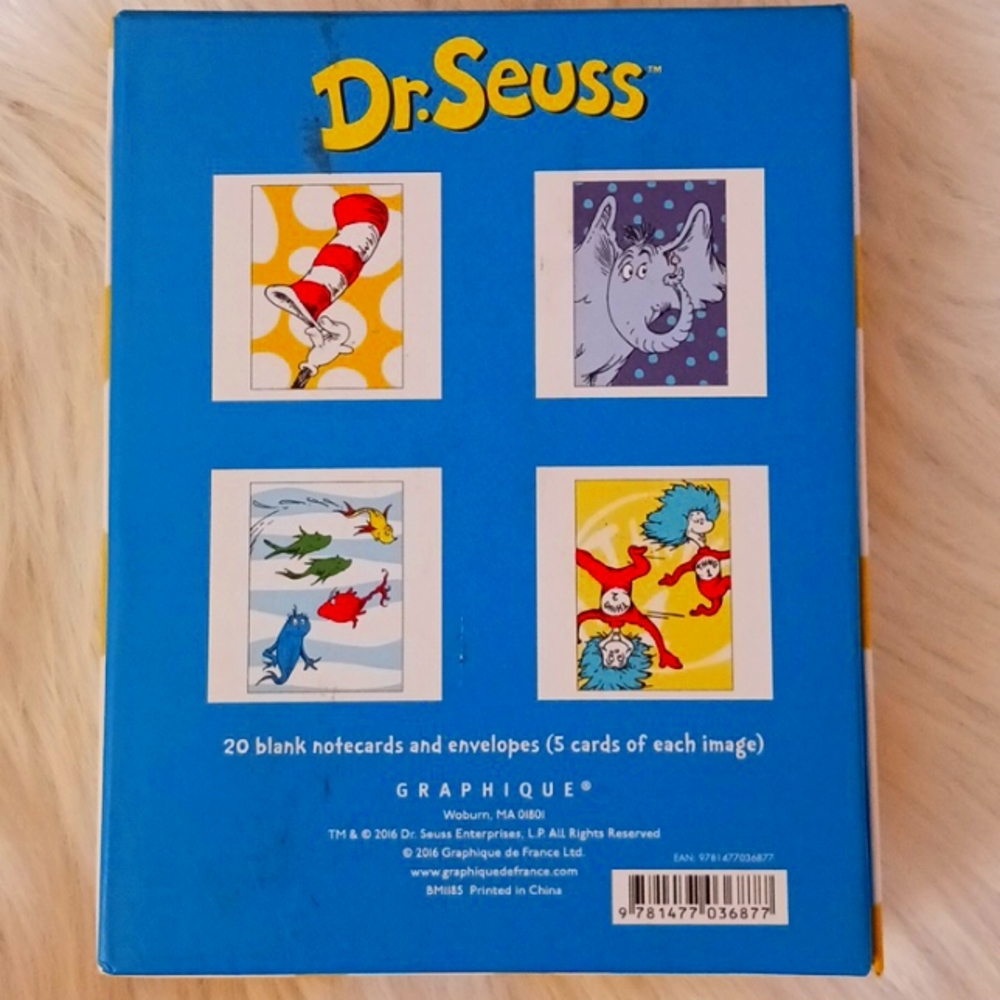 Dr. SUESS 20 Blank Notecards & Envelopes by Graphique de France - Picture 2 of 4
